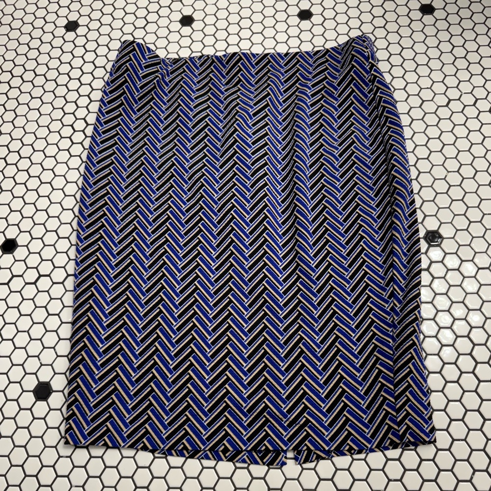 Eci New York Spencer Stylish Blue and Black Women's Skirt size 2X